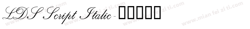 LDS Script Italic字体转换